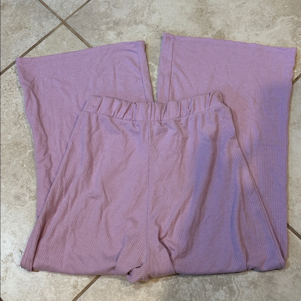 Dressed In LaLa Lex Ribbed Wide Leg Knit Pants S Purple - Picture 7 of 8